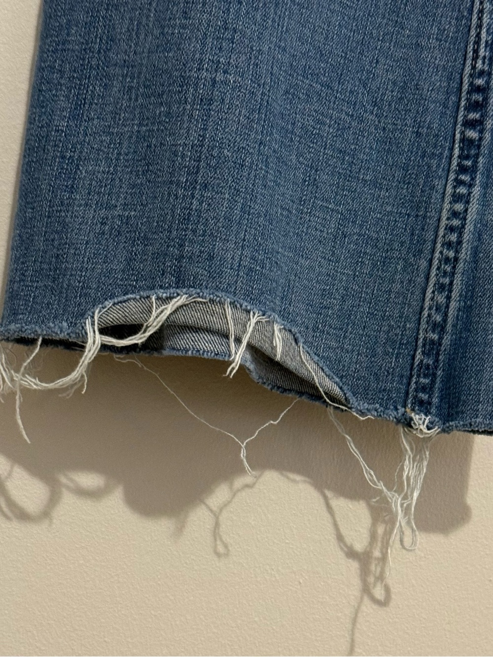 Abercrombie & Fitch Women's Distressed Mid-Blue Flare Jeans - Picture 7 of 9